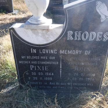 RHODES John 1938-2004 &amp; Pixie 1944-1999