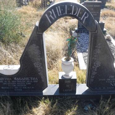 RHEEDER Nick 1920-1984 &amp; Martha Magarietha 1924-1996