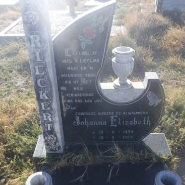 RIECKERT Johanna Elizabeth 1939-1993