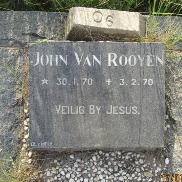 ROOYEN John, van 1970-1970