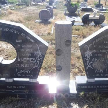 ROOS Andries Dewald 1925-2006 &amp; Anna Maria VAN LELYVELD 1931-1991