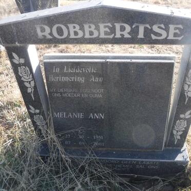 ROBBERTSE Melanie Ann 1951-2001