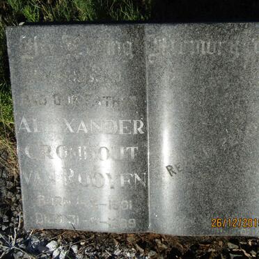 ROOYEN Alexander Cromhout, van 1901-1969