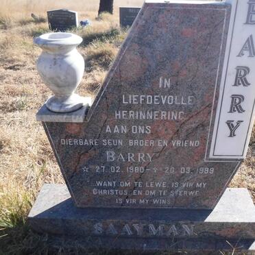 SAAYMAN Barry 1980-1999