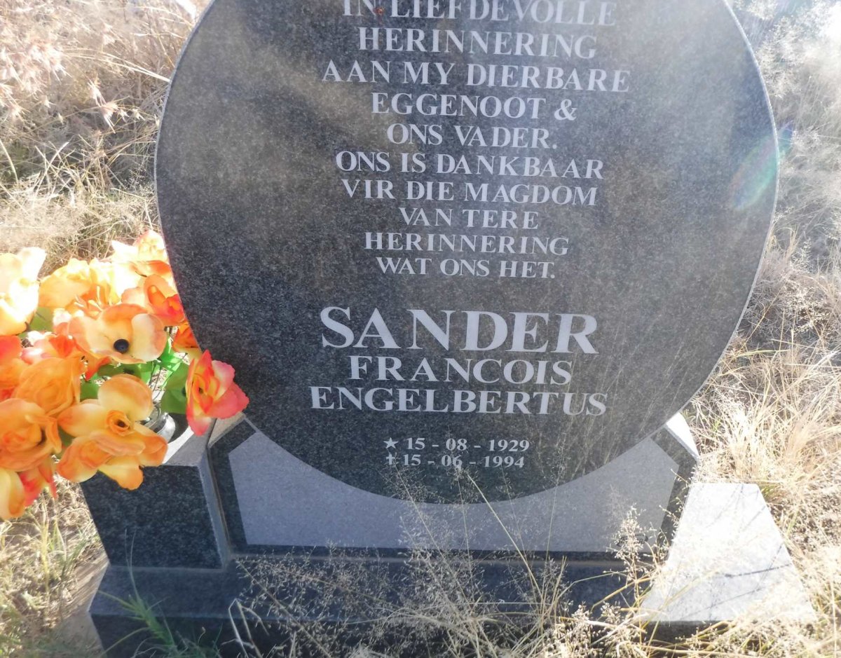 SANDER Francois Engelbertus 1929-1994