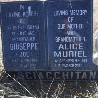 SCIACCHITANO Giuseppe 1914-1997 &amp; Alice Muriel 1918-2010