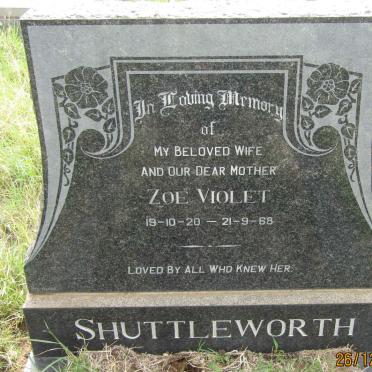 SCHUTTLEWORTH Zoe Violet 1920-1968