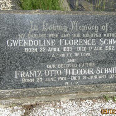 SCHMIDT Frantz Otto Theodor 1901-1973 &amp; Gwendoline Florence 1899-1962