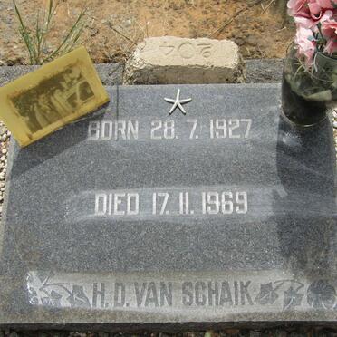 SCHAIK H.D. van 1927-1969