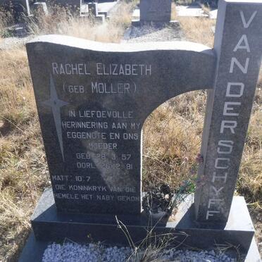 SCHYFF Rachel Elizabeth, van der nee MOLLER 1957-1981