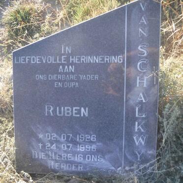 SCHALKWYK Ruben, van 1926-1996
