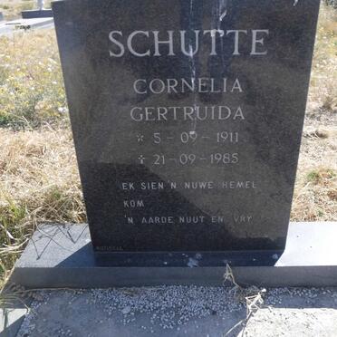 SCHUTTE Cornelia Gertruida 1911-1985