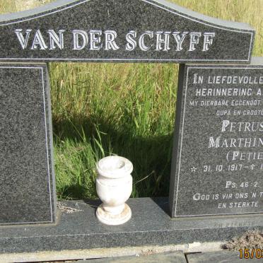 SCHYFF Petrus Marthinus, van der 1917-1997
