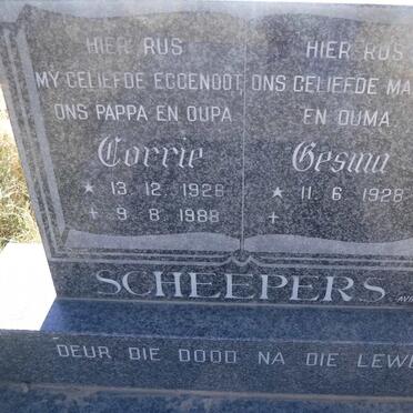 SCHEEPERS Corrie 1926-1988 &amp; Gesina 1928-