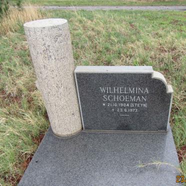 SCHOEMAN Wilhelmina nee STEYN 1904-1973