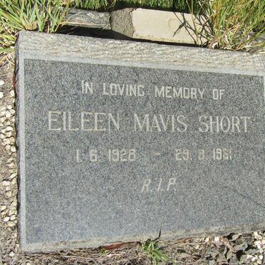 SHORT Eileen Mavis 1928-1961
