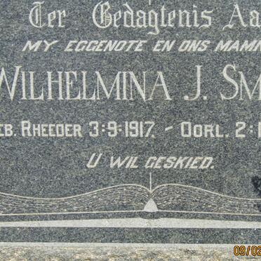 SMALL Wilhelmina J. nee RHEEDER 1917-1955