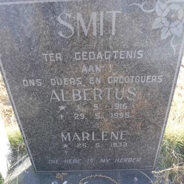 SMIT Albertus 1916-1995 &amp; Marlene 1933-