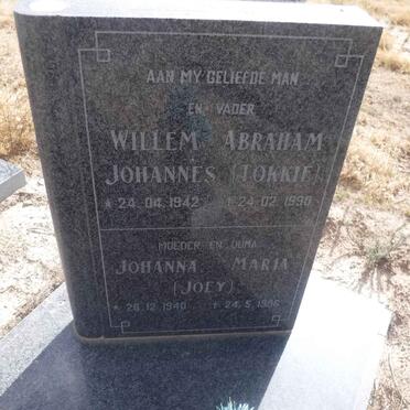 SMIT Willem Abraham Johannes 1942-1990 &amp; Johanna Maria 1940-1996