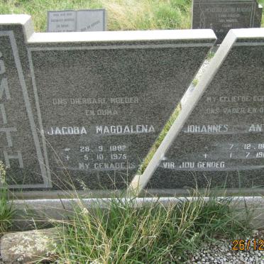 SMITH Johannes Antonie 1892-1968 &amp; Jacoba Magdalena 1892-1975