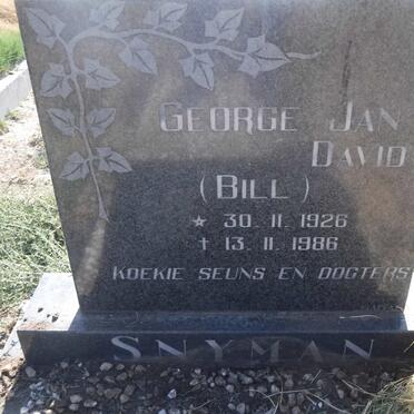 SNYMAN George Jan David 1926-1986