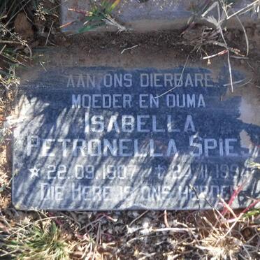 SPIES Isabella Petronella 1907-1994