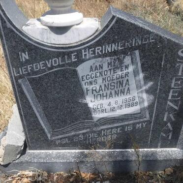 STEENKAMP Fransina Johanna 1956-1989
