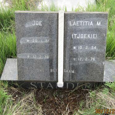 STANDER Joe 1951-1976 &amp; Laetitia M. 1954-1976