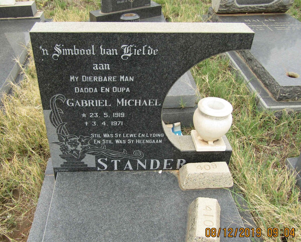 STANDER Gabriel Michael 1919-1971