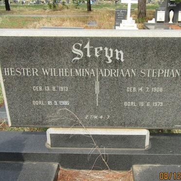 STEYN Adriaan Stephanus 1908-1979 &amp; Hester Wilhelmina 1913-1986