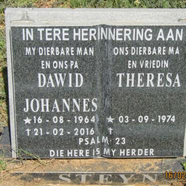 STEYN Dawid Johannes 1964-2016 &amp; Theresa 1974 -