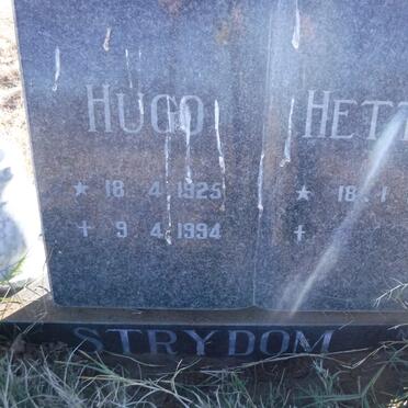 STRYDOM Hugo 1925-1994 &amp; Hettie 1932-