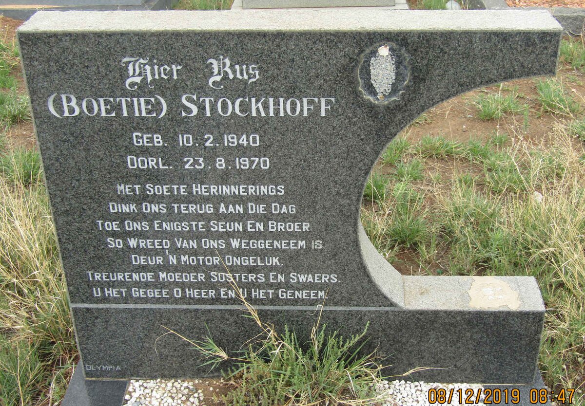 STOCKHOFF Boetie 1940-1970