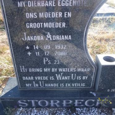 STORBECK Jakoba Adriana 1932-2000