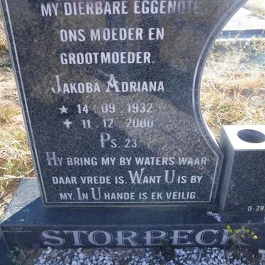 STORBECK Jakoba Adriana 1932-2000