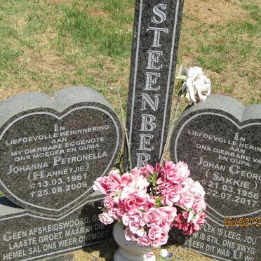 STEENBERG Johan George 1956-2017 &amp; Johanna Petronella 1961-2009