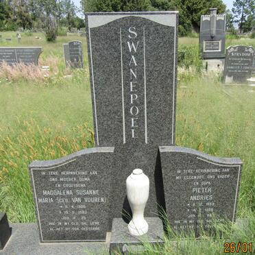 SWANEPOEL Pieter Andries 1899-1966 &amp; Magdalena Susanne Maria VAN VUUREN 1906-1983