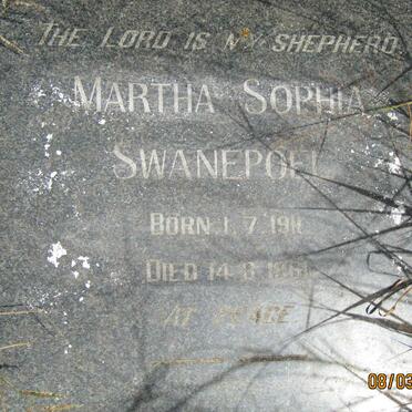 SWANEPOEL Martha Sophia 1911-1961