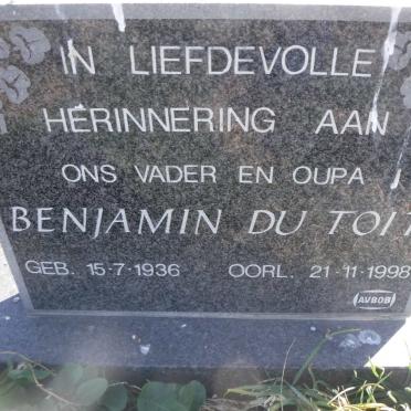 TOIT Benjamin, du 1936-1998