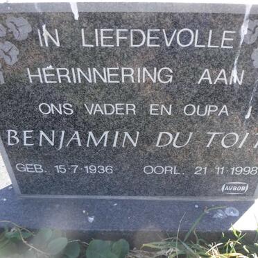 TOIT Benjamin, du 1936-1998