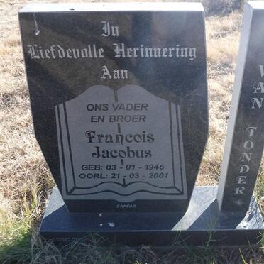 TONDER Francois Jacobus, van 1946-2001