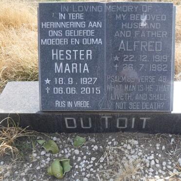 TOIT Alfred, du 1919-1982 &amp; Hester Maria 1927-2015