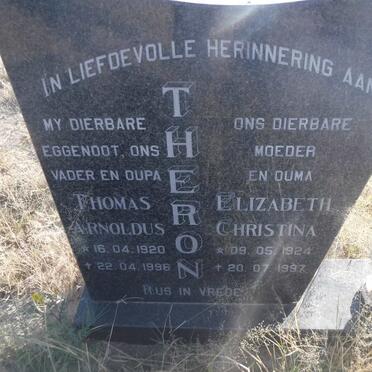THERON Thomas Arnoldus 1920-1996 &amp; Elizabeth Christina 1924-1997
