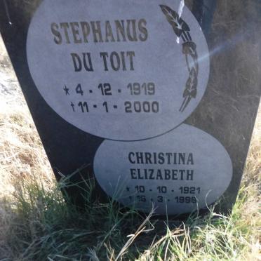 TOIT Stephanus, du 1919-2000 &amp; Christina Elizabeth 1921-1998
