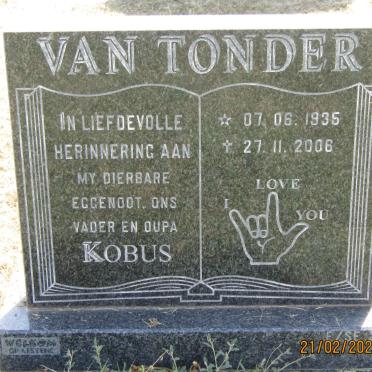 TONDER Kobus, van 1935-2006