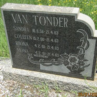 TONDER John Stegman, van 1927-1963 :: TONDER Sandra, van 1956-1963 :: TONDER Colleen, van 1960-1963 :: TONDER Rhona, van 1961-1963 :: TONDER Mona, van 1961-1963 _1