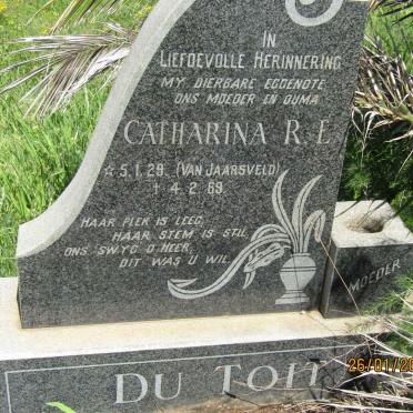 TOIT Catharina R.E., du nee VAN JAARSVELD 1929-1969