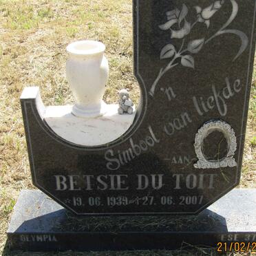 TOIT Betsie, du 1939-2007