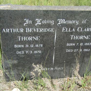 THORNE Arthur Beveridge 1878-1970 &amp; Ella Claridge 1883-1962