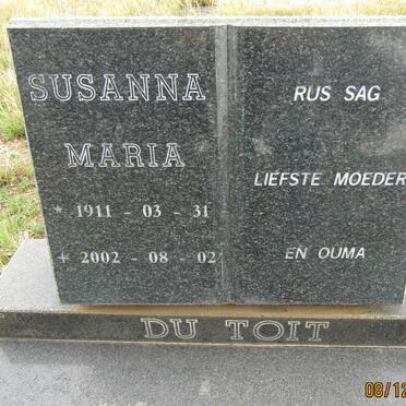 TOIT Susanna Maria, du 1911-2002